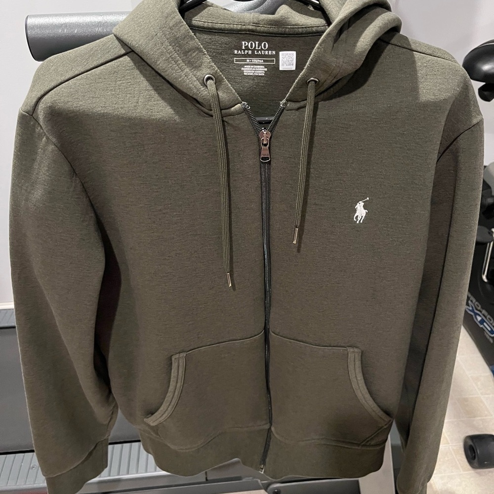Polo by Ralph Lauren Green Double-Knit Full-Zip Hoodie